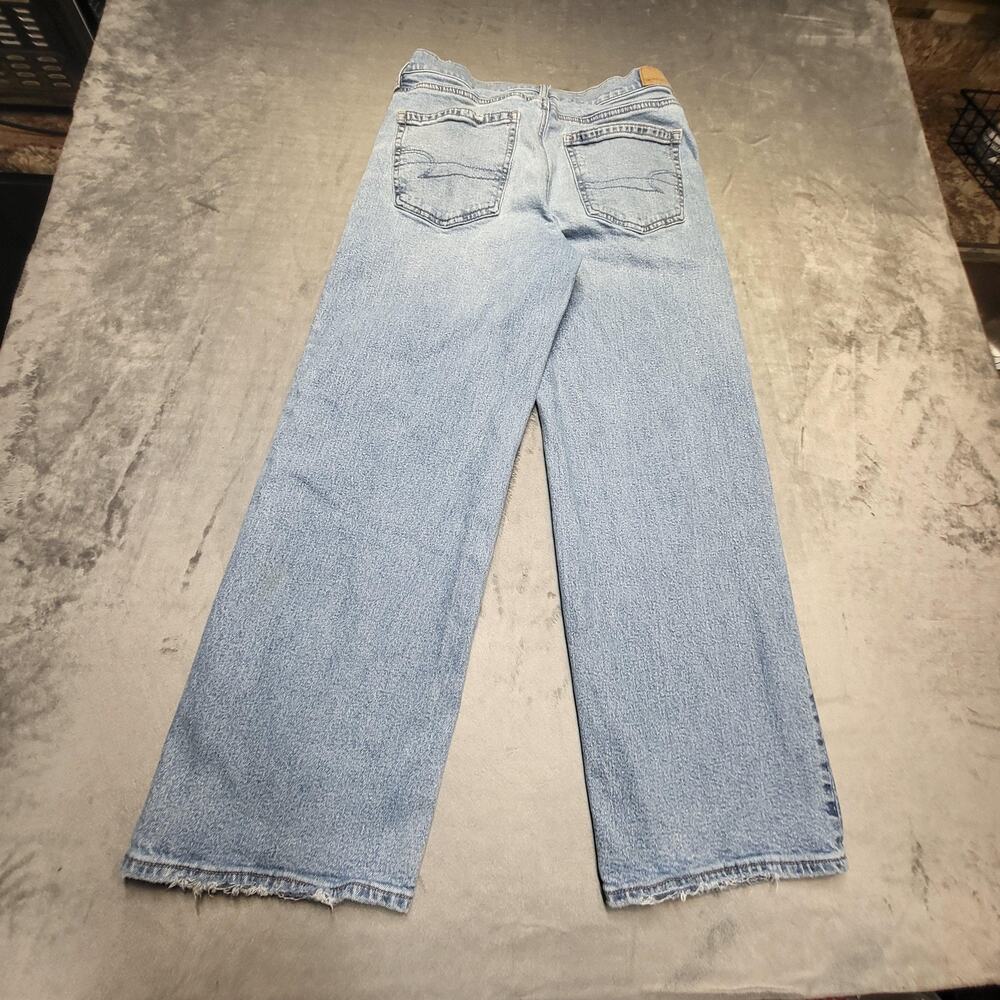 American Eagle Outfitters Jeans Womens 8 Blue Straight Stovepipe Light Wash - Picture 13 of 14